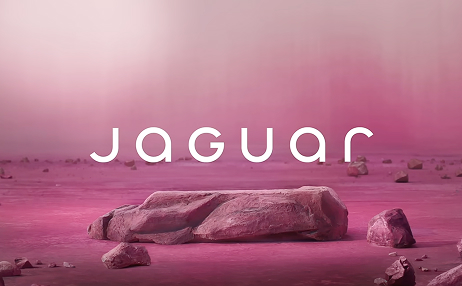 Jaguar brand on pink background